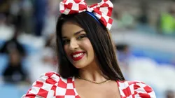 Ivana Knoll, former Miss Croatia, poses for a photo prior to the FIFA World Cup Qatar 2022 Round of 16 match.