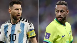 Lionel Messi of Argentina (left) and Neymar of Brazil.