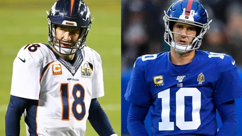 Peyton Manning (left / Denver Broncos), Eli Manning (right / New York Giants) - NFL