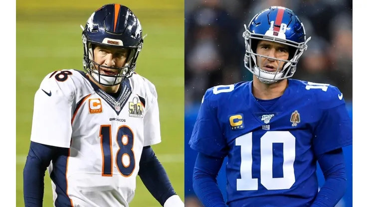 Peyton Manning (left / Denver Broncos), Eli Manning (right / New York Giants) - NFL