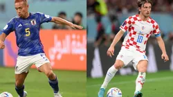 Yuto Nagatomo (left) and Luka Modric (right)