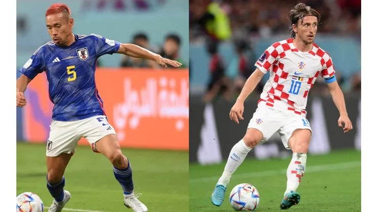 Yuto Nagatomo (left) and Luka Modric (right)