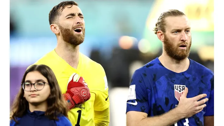 Matt Turner and Tim Ream of the USMNT
