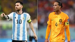 Lionel Messi of Argentina and Virgil Van Dijk of Netherlands