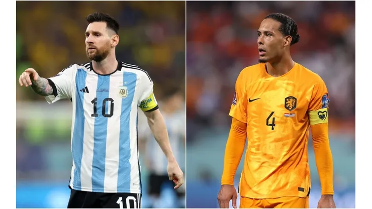 Lionel Messi of Argentina and Virgil Van Dijk of Netherlands