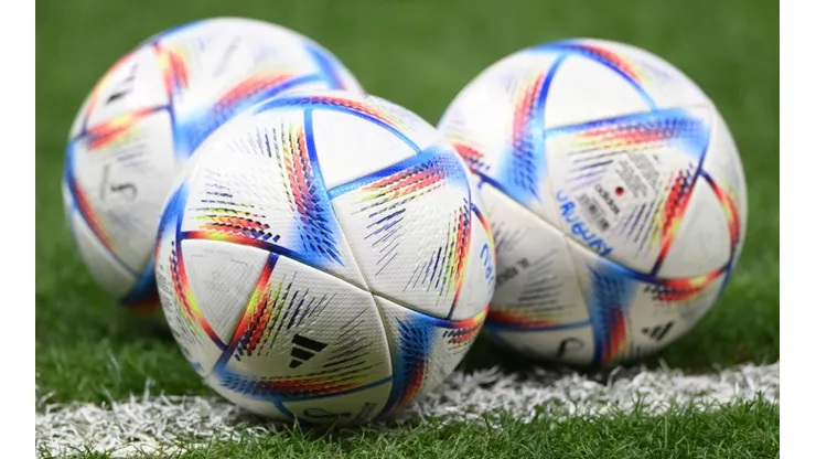 Three Adidas match balls