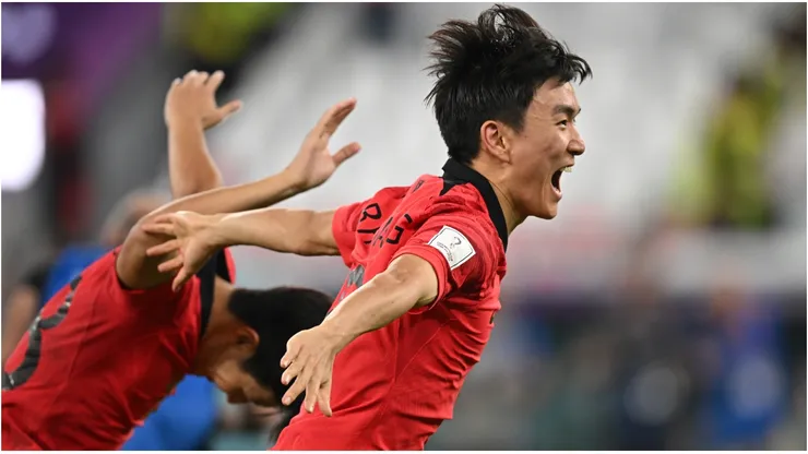 Inbeom Hwang of Korea Republic celebrates after the 2-1 Portugal