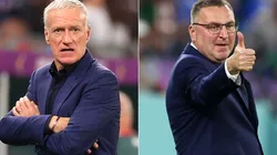 Didier Deschamps of France and Czeslaw Michniewicz of Poland