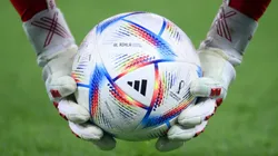A detailed view of the adidas ‘Al Rihla’ official match ball