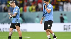 Luis Suarez of Uruguay looks dejected after their sides' elimination from Qatar 2022