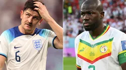 Harry Maguire of England and Kalidou Koulibaly of Senegal