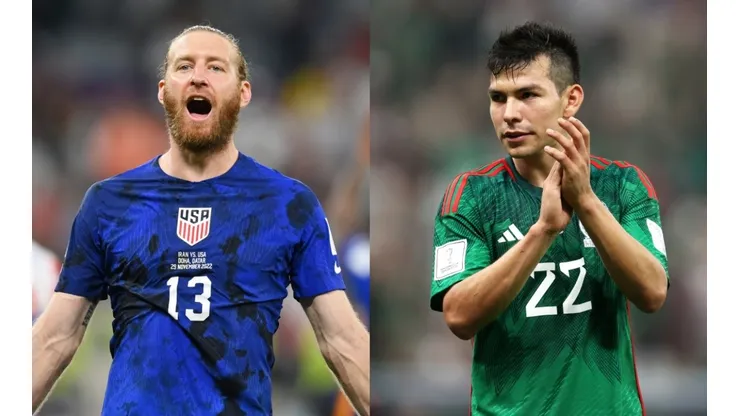 Tim Ream (left / USMNT), Hirving Lozano (right / Mexico) - Qatar 2022
