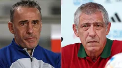 Paulo Bento of South Korea and Fernando Santos of Portugal