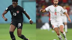 Alphonso Davies (left) and Sofyan Amrabat (right)