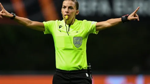 Stéphanie Frappart during a UEFA Europa League match