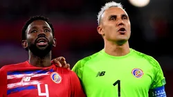 Fuller and Keylor Navas of Costa Rica