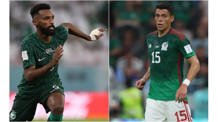 Feras Albrikan of Saudi Arabia and Hector Moreno of Mexico