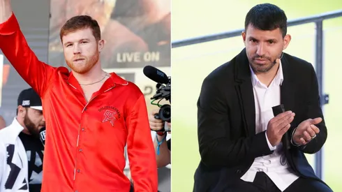 Canelo Álvarez (left) and Sergio Agüero