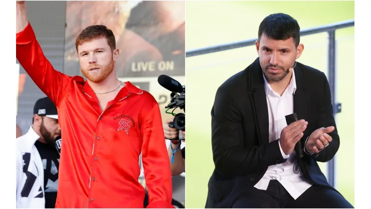 Canelo Álvarez (left) and Sergio Agüero