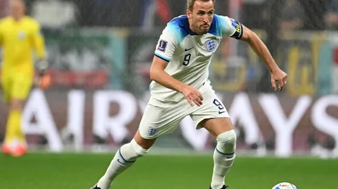Harry Kane of England in action during the FIFA World Cup Qatar 2022 Group B match between England and USA at Al Bayt Stadium on November 25, 2022 in Al Khor, Qatar.