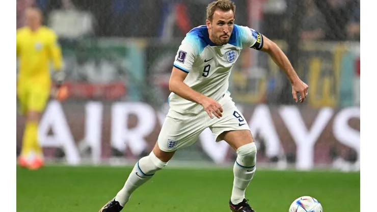 Harry Kane of England in action during the FIFA World Cup Qatar 2022 Group B match between England and USA at Al Bayt Stadium on November 25, 2022 in Al Khor, Qatar.