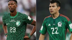 Mohamed Kanno of Saudi Arabia and Hirving Lozano of Mexico
