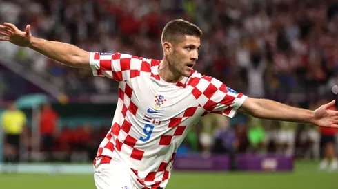 Andrej Kramaric of Croatia celebrates after scoring
