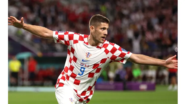 Andrej Kramaric of Croatia celebrates after scoring