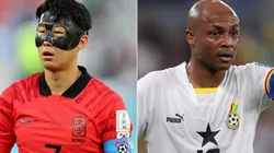 Son Heung-Min of South Korea and Andre Ayew of Ghana