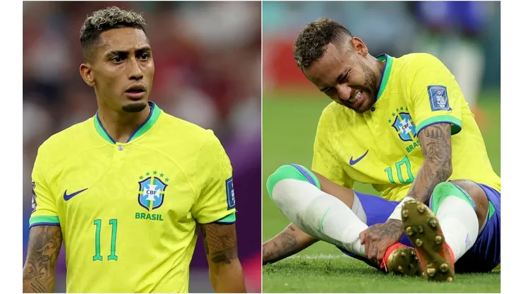 Raphinha and Neymar of Brazil