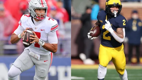 C.J. Stroud of Ohio State and Blake Corum of Michigan