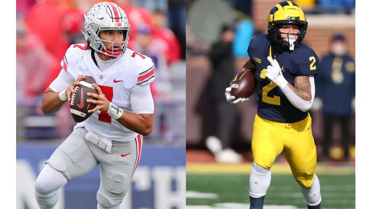 C.J. Stroud of Ohio State and Blake Corum of Michigan