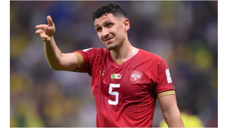 Milos Veljkovic of Serbia
