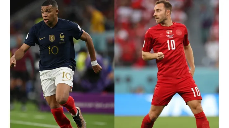 Kylian Mbappé and Christian Eirksen