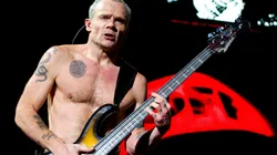 Flea of Red Hot Chili Peppers performs at Palacio de los Deportes on December 17, 2011 in Madrid, Spain.