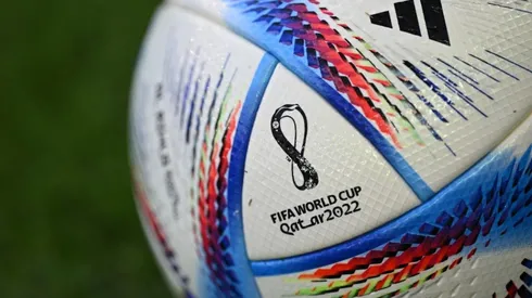 Detail of the adidas Al Rihla official match ball