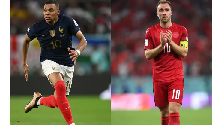 Kylian Mbappé and Christian Eirksen