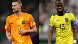Matthijs de Ligt of Netherlands (L) and Enner Valencia of Ecuador (R)