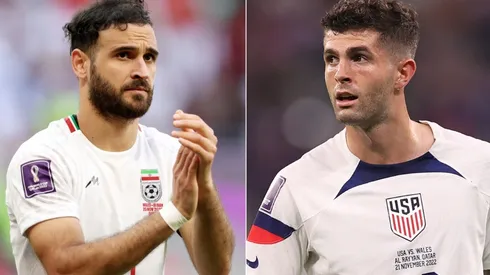 Ahmad Noorollahi of Iran and Christian Pulisic of United States