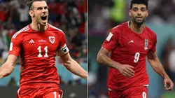 Gareth Bale of Wales and Mehdi Taremi of IR Iran