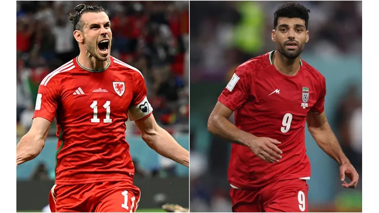 Gareth Bale of Wales and Mehdi Taremi of IR Iran