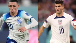Phil Foden of England and Christian Pulisic of United States