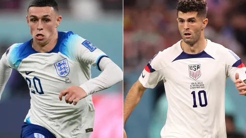 Phil Foden of England and Christian Pulisic of United States