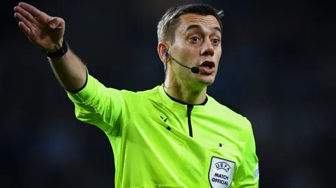 Clement Turpin during a Champions League match