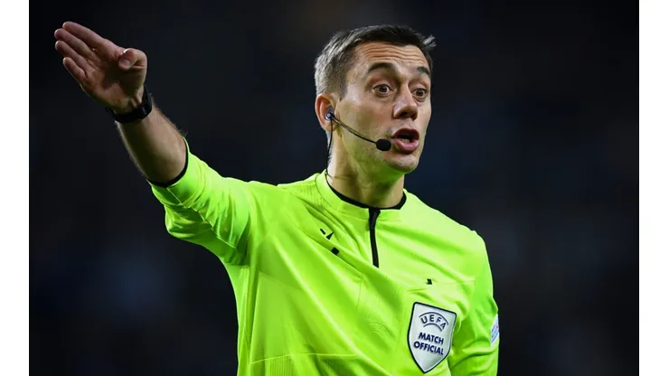 Clement Turpin during a Champions League match