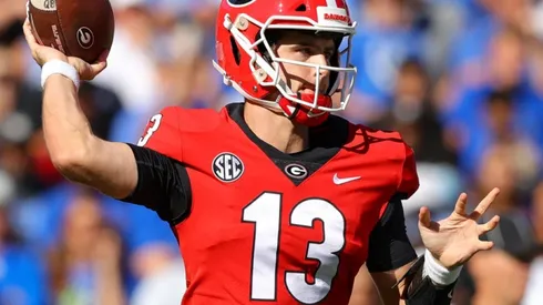 Stetson Bennett #13 of the Georgia Bulldogs