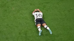 Serge Gnabry of Germany reacts during the FIFA World Cup Qatar 2022 Group E match between Germany and Japan at Khalifa International Stadium on November 23, 2022 in Doha, Qatar.