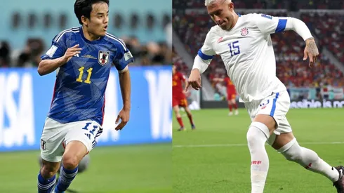 Takefusa Kubo of Japan and Francisco Calvo of Costa Rica