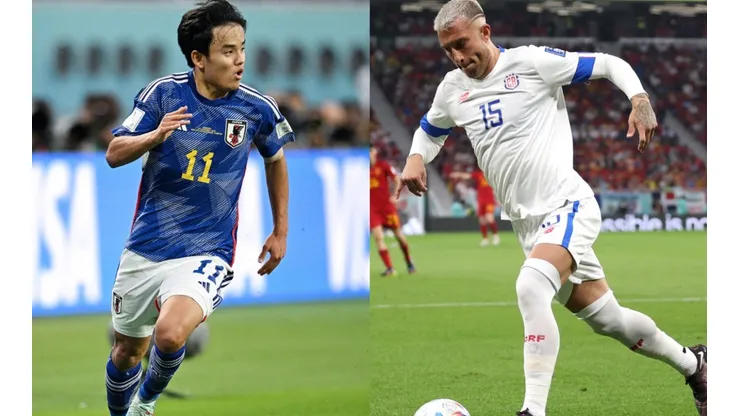 Takefusa Kubo of Japan and Francisco Calvo of Costa Rica