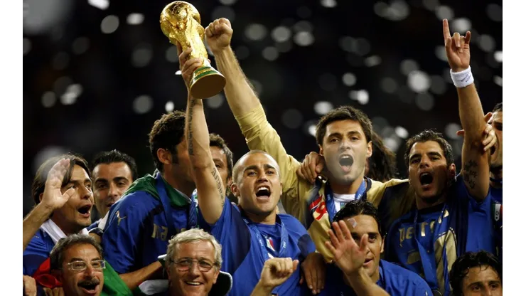 Italy celebrate after winning the 2006 World Cup